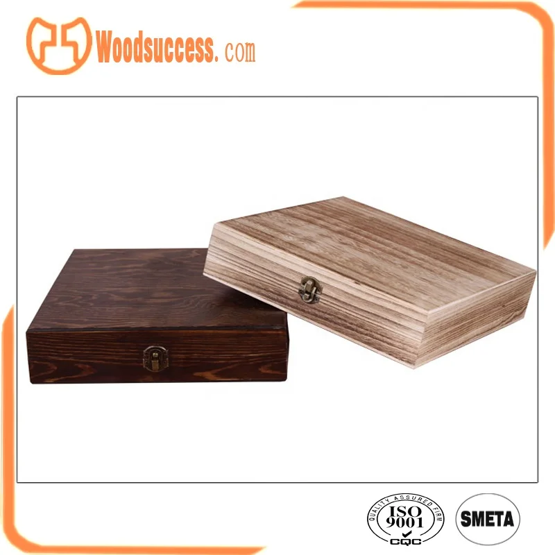 Luxury Custom-Size Wooden Gift Boxes Recyclable with Logo & Varnishing for Cigars Candies Photo Frames or Stickers