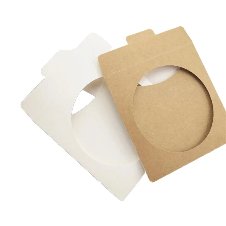 Kraft Paper Hollow Card Photo Envelope Storage Bag CD/DVD Disc with Gold Foil Stamping Embossing & Vanishing Photo Printing