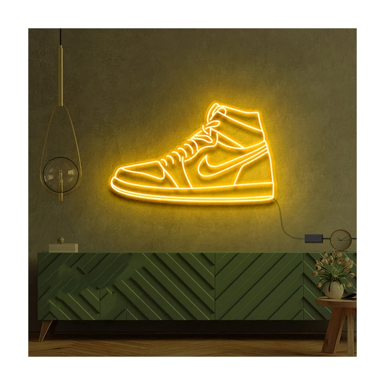 Hot sale indoor neon sign Nike led acrylic sign machine 12 volt thin neon warm white led hotel or office LED neon sign