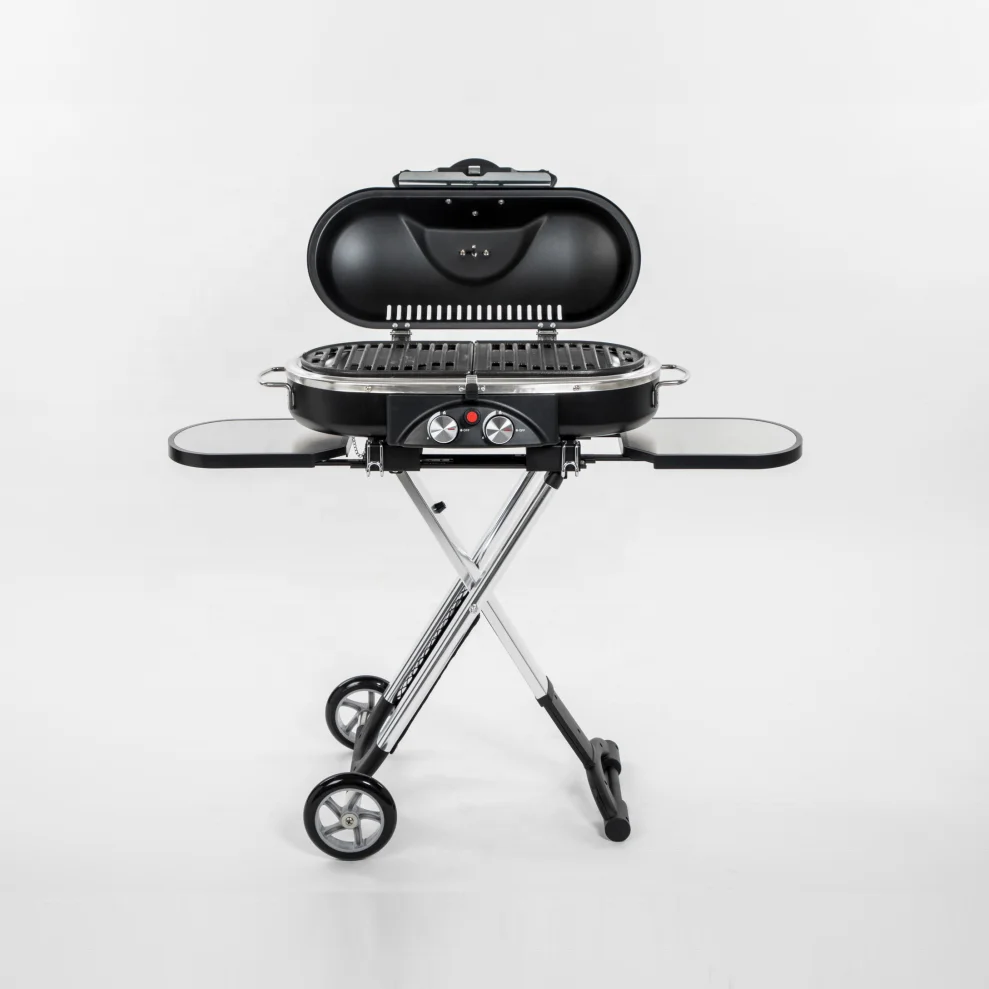 Multi-functional Camping Trolley Barbecue Grill Outdoor Portable Foldable Electric Gas Grill bbq