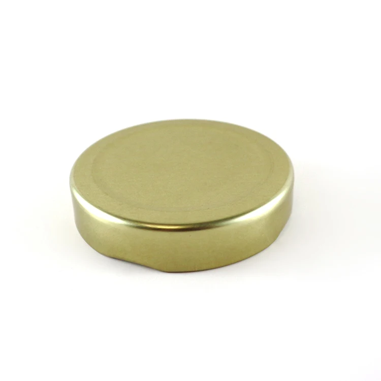 Cheap 38mm 43mm 53mm 58mm 63mm 70mm 82mm Light Gold Metal Tin Cap/ Lid Tinplate Twist Off Lid