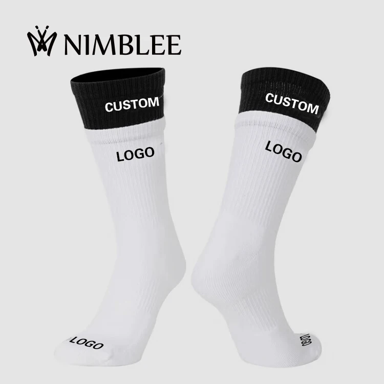 High Quality wholesale custom designer cotton logo embroidery sports sock unisex crew customized socks for men