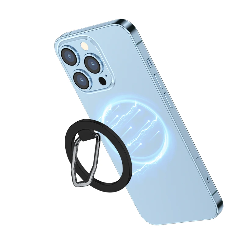 Magnetic Phone Ring Holder 360 Degree Rotation Phone Grip Adjustable Phone Ring Stand for iPhone 14/13/12