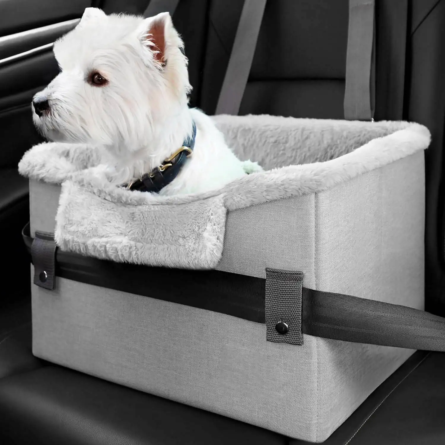 Pet Portable Extra Stable Dog Car Seat With Adjustable Straps