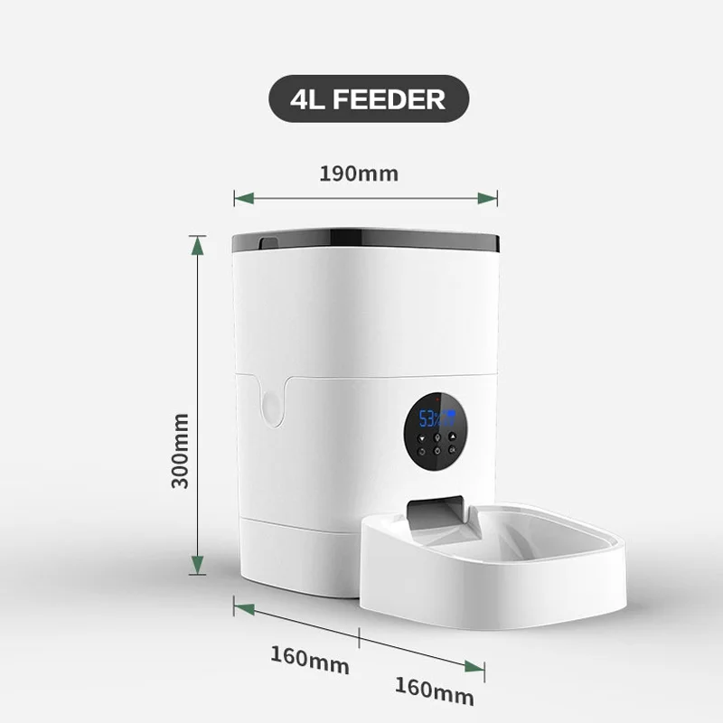 Мобильное приложение Контролируемая интеллектуальная кормушка для домашнего питомца 2021 горячая Распродажа Фидер Wi-Fi камера 4L 6lsmart автоматическая Собака камера кормушка для домашних животных
