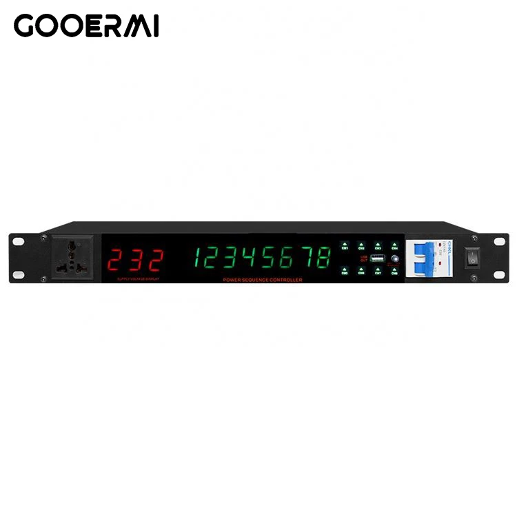 PS-08LED81 Professional 8+1 outlet  Power Sequence Controller for Audio System Conference System