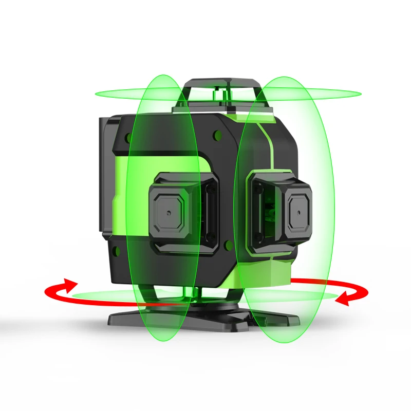 lazer level green beam laser cross 16 line self leveling 4d auto rotary construction nivel laser level 360 degree machine tool
