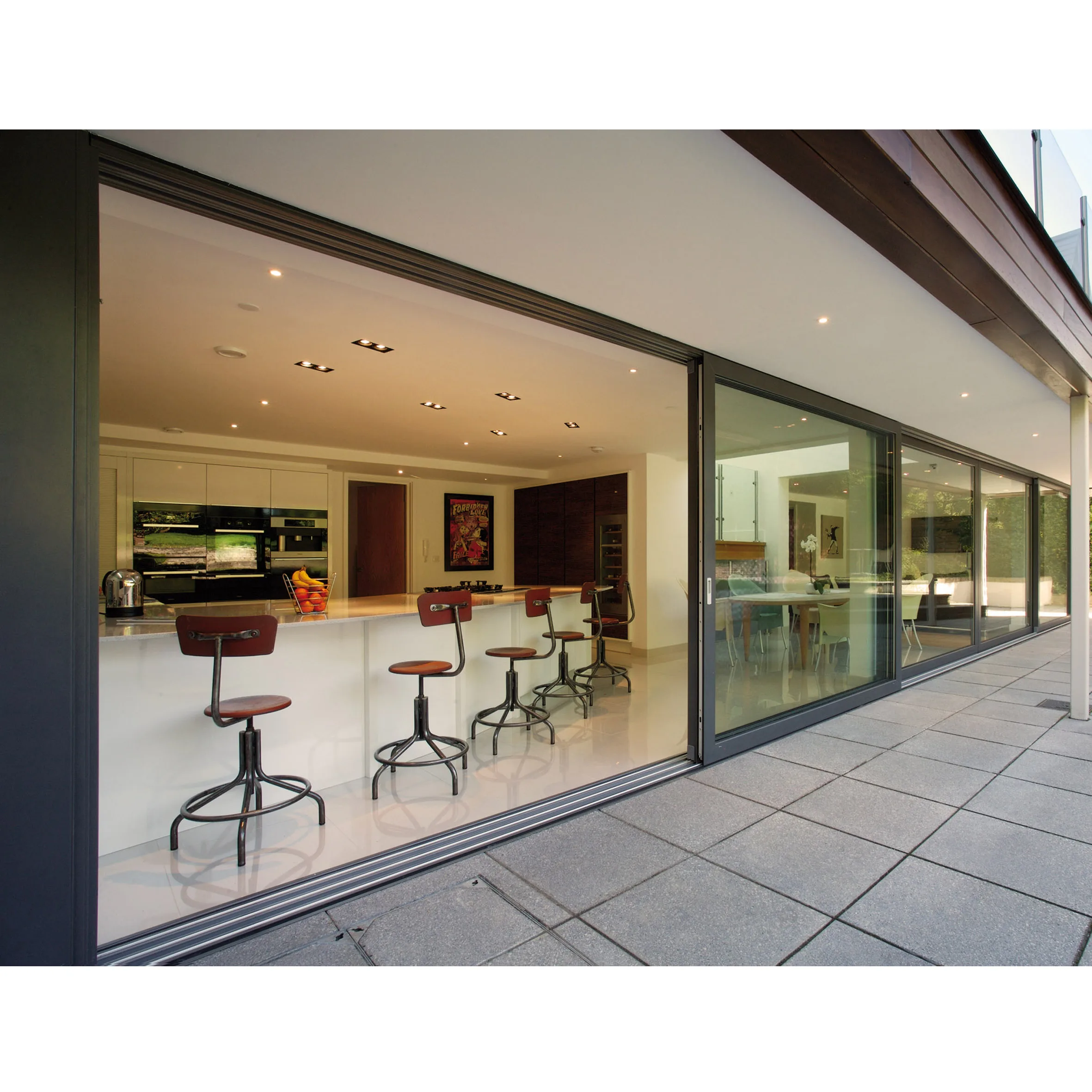 As2047 Australian Commercial Entry Security Sliding Door Aluminium Glass Automatic Exterior Patio Commercial Windows and Doors