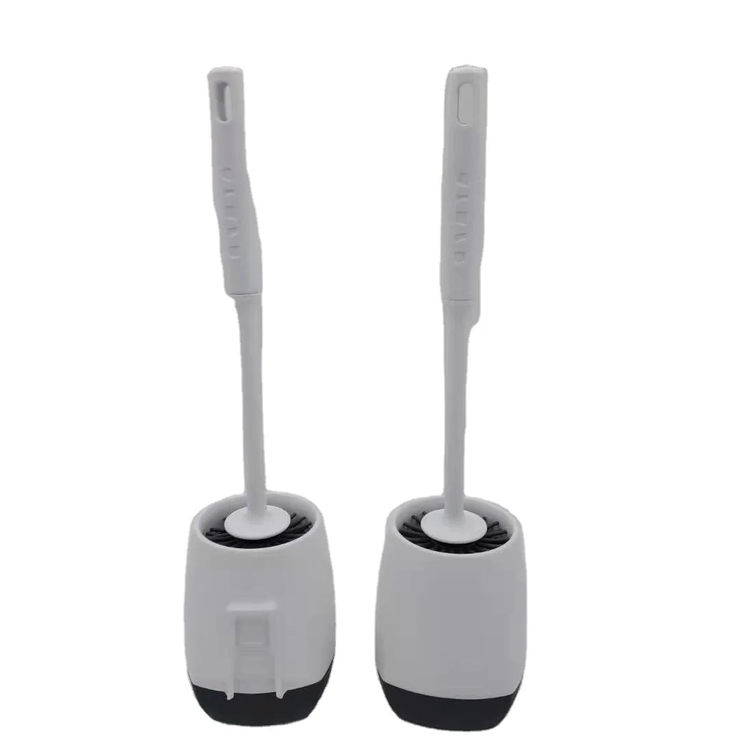 TPR self-volatile thermoplastic rubber soft bristle cleaning brush with base toilet toilet brush