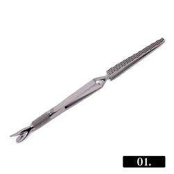 Nail Art Double-Headed Plastic Clip Crystal Nail Shaping Tweezers Stainless Steel Nail Polish Remover Glue To Push Dead Skin