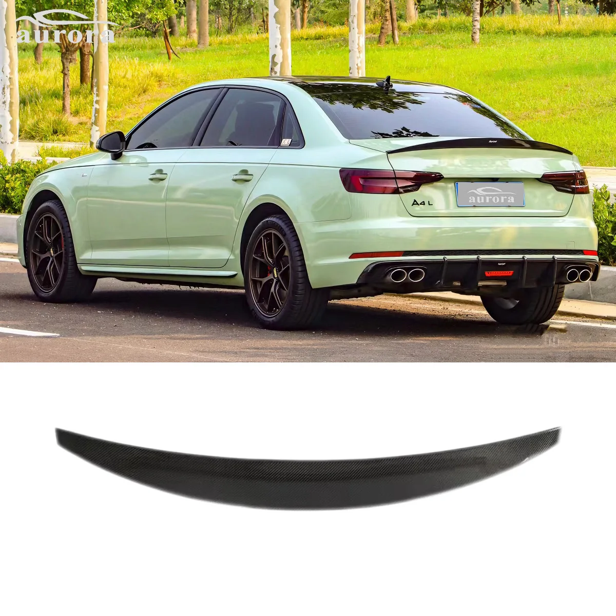 High quality factory price Carbon Fiber Rear Trunk Spoiler For Audi A4 B9 Quattro S Line S4 Sedan 4-Door 2017-2023