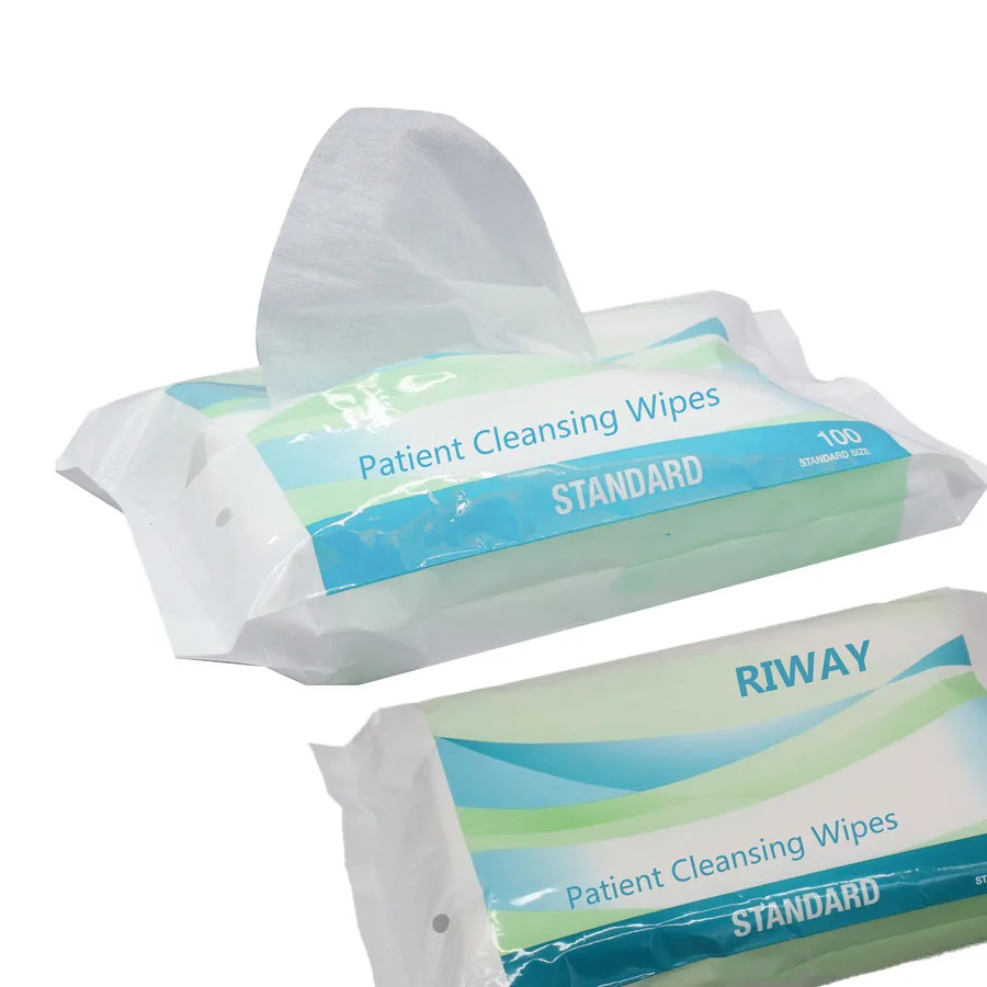 Disposable Spunlace Nonwoven Cotton Dry Hospital Medical Patient Cleansing Wipes Multi Purpose For Hand Facial Cleaning Cloths