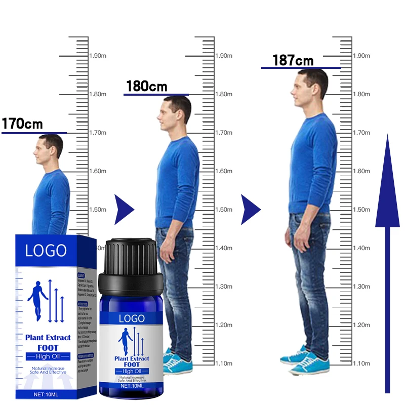 Hot Sales Private Label Natural Organic Promote Bone Growth Oil Height Increase Safe Effective Foot High Essential Oil