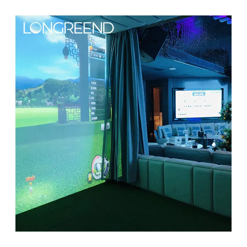 LONGREEND  The New Listing China Clear green slope map water lines Indoor Mini Golf Simulator