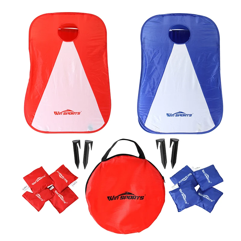 Indoor Outdoor 3 in 1 Plastic Ladder&cornhole bean bag &washer toss Combo outdoor game set