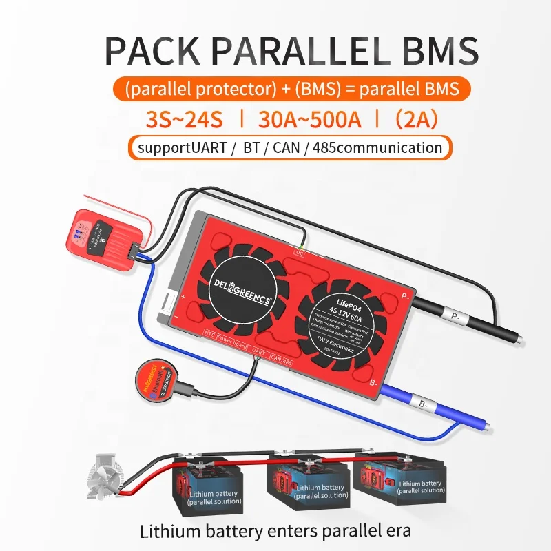 LFP 4S 8S 16S 12V 24V 48V 200A 250A 300A protection board LiFePO4 BMS with balance for battery pack