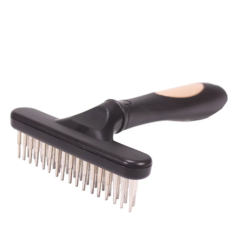 Hot selling products dog cleaning beauty nail rake comb gold large dog dog hair removal open comb pet products