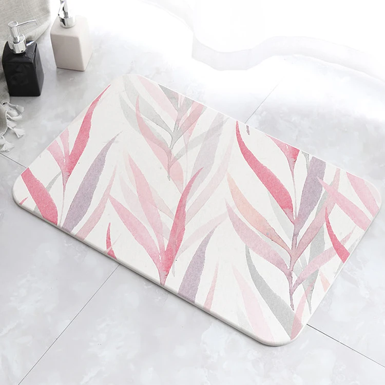 Instant drying diatomaceous earth green floor mat