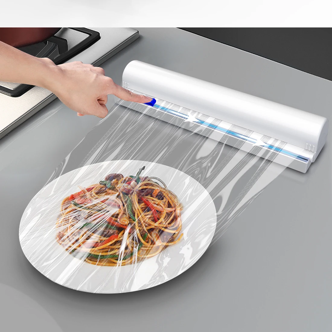 Wholesale Kitchen Foil Dispenser For Paper With Cutter Refillable Plastic Wrap Dispenser With Cutter