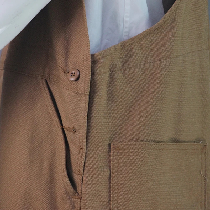 High Quality Workwear Woven Cotton Thick Canvas Fabric Big Tall  Canvas Winter Workwear Bib Pants