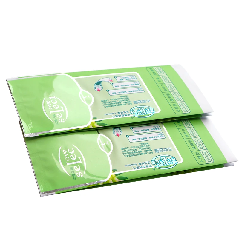 Daily care pad aunt towel spot sanitary napkins towel tampon wet towel pad sticker plastic packaging bags
