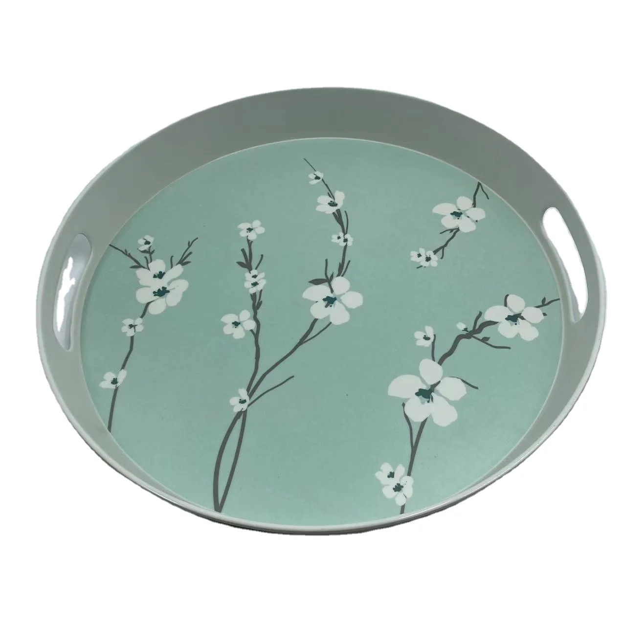 14 inch melamine round tray bamboo fiber melamine serving trays wholesale melamine breakfast tray