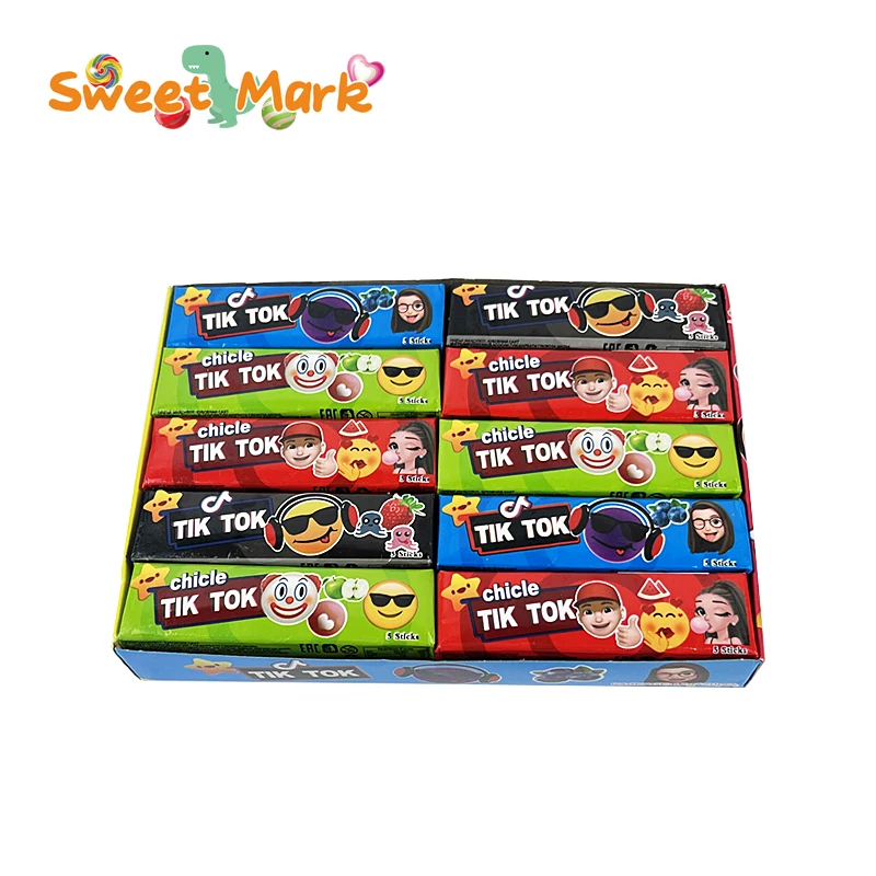 Popular Fruity Flavors Cartoon Bubble Gum with Tattoo Sticker