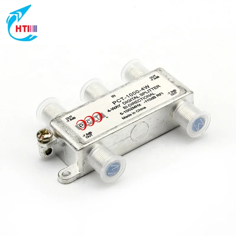 High Quality PCT CATV  Splitter 4 Way  Indoor Silver House