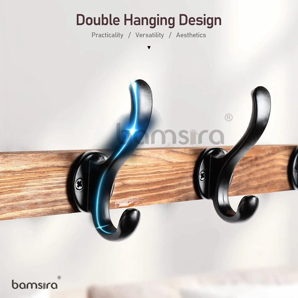 2024 New  Arrivals Custom Solid Wood Hotel Wall Mounted Coat Hat Rack with Storage