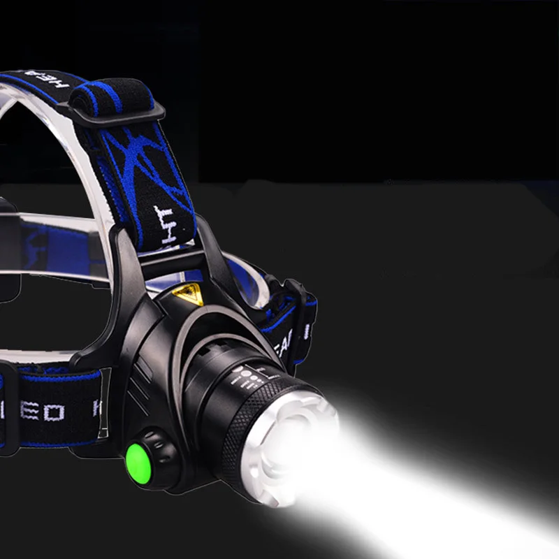 2022 hot selling LED headlight high power strong light long distance rechargeable Zoom Outdoor Lighting