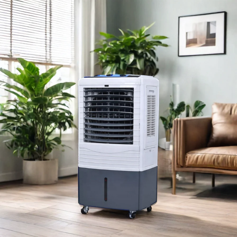 New Modern Design 40L Water Tank Air Cooler Purifier Strong Air Flow Electric ANION Outdoor Household Garage RV Hotel Use