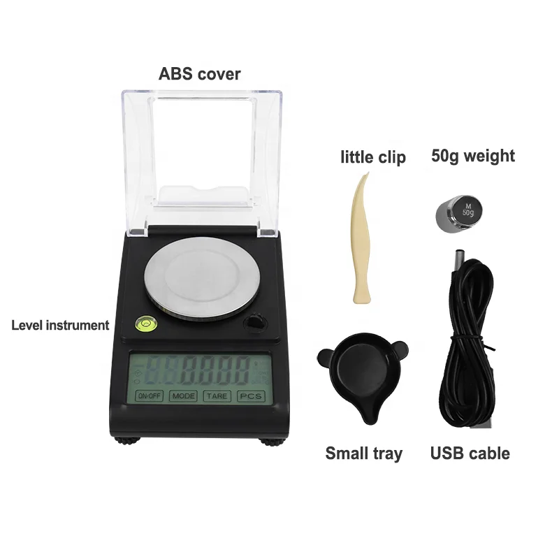 High quality jewelry weighing scale for gold digital pocket jewelry scale 0.001 g with lid jewelry weighing scale