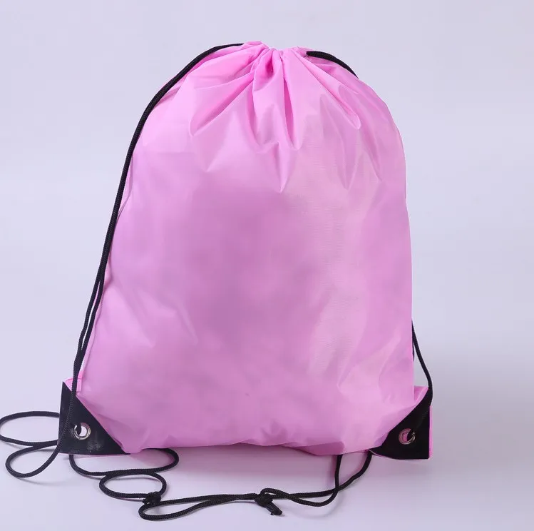 High Quality Polyester Draw String Sports Backpack Gym Bag Waterproof Custom Logo Promotional Fitness Drawstring Bags