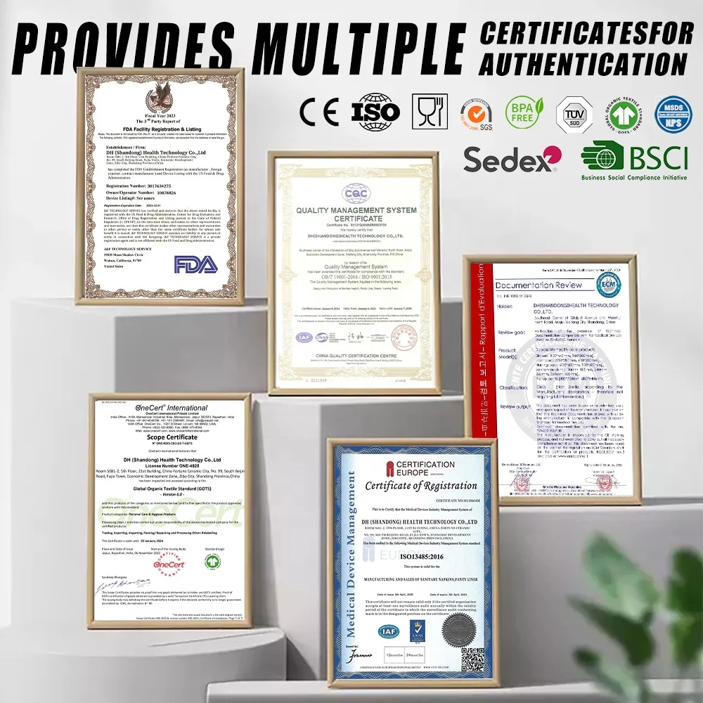 Wholesale customization ultra thin wingless disposable biodegradable panty liner for women