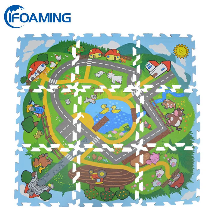 Portable Soft Baby Games Folding Foam eva Carpet Gym Baby Play Mat