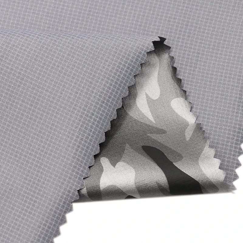 Custom sunscreen waterproof  breathable  nylon printed plaid fabric composite camouflage film for sports outdoor