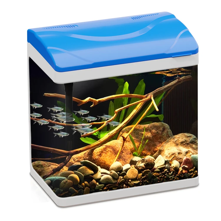 Wholesale pet fish tank creative desktop aquarium glass fish tank for home decoration