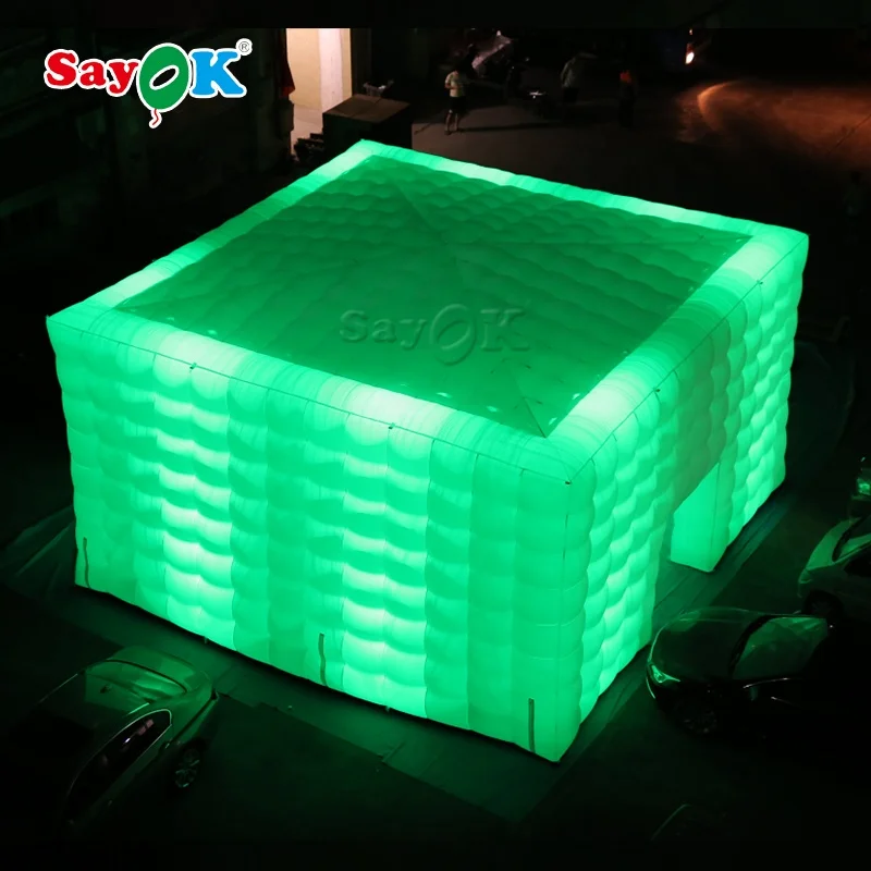 air inflation tent inflatable night club LED china tent inflatables square camping cube party tent for sale
