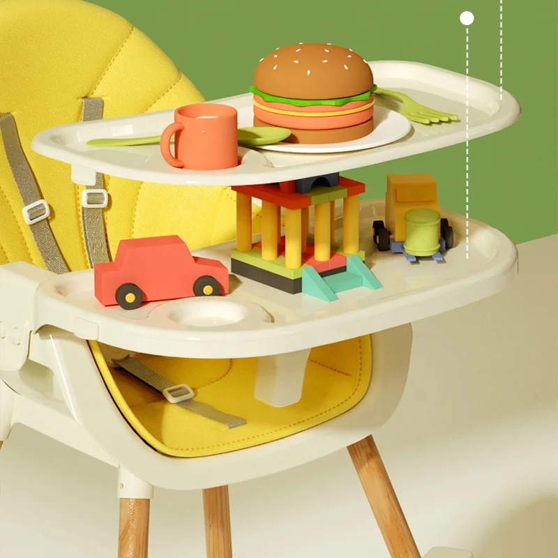 Multi-functional Children Dining Chair Adjustable Baby Dinner Chair Fold-able Infant High Chair
