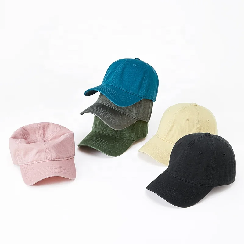 Washed Cotton cap for men 6 panel cap Personalised Dad Caps Sports Make old  baseball hat