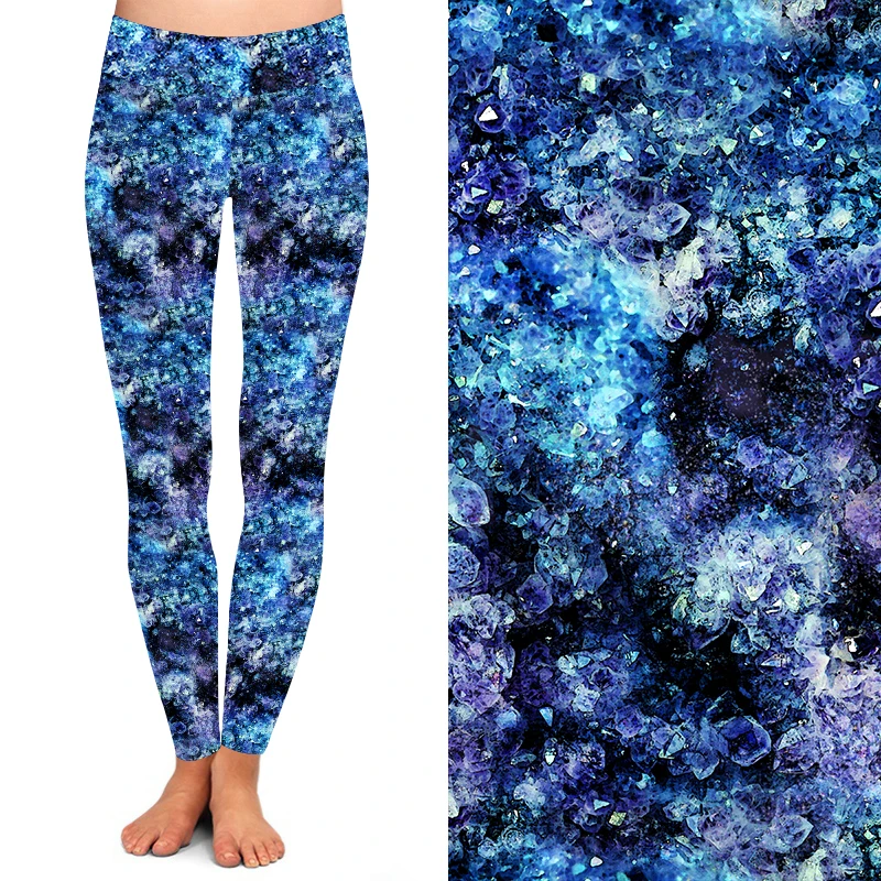 Hot Sale Custom Logo Design Girls Watercolor Printed High Waist Leggings Wholesale Casual Workout Leggings For Women