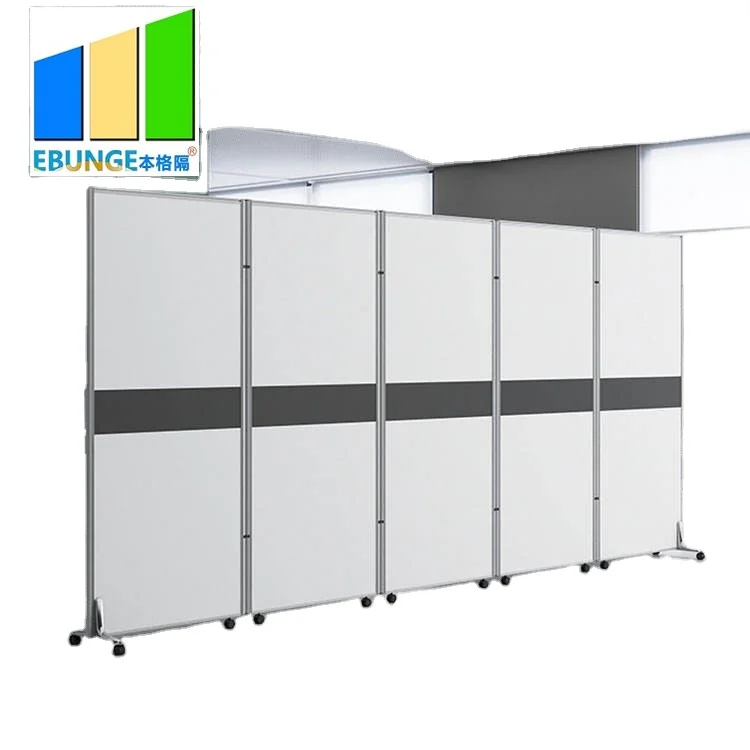 Modern Design Foldable Office Partitions Mobile Room Divider Wheels Movable Privacy Partition Screen Panel School Office Use