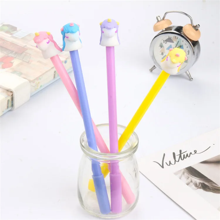 Favorable price fluent writing cute unicorn promotional gel pen, unicorn neutral pen for gift