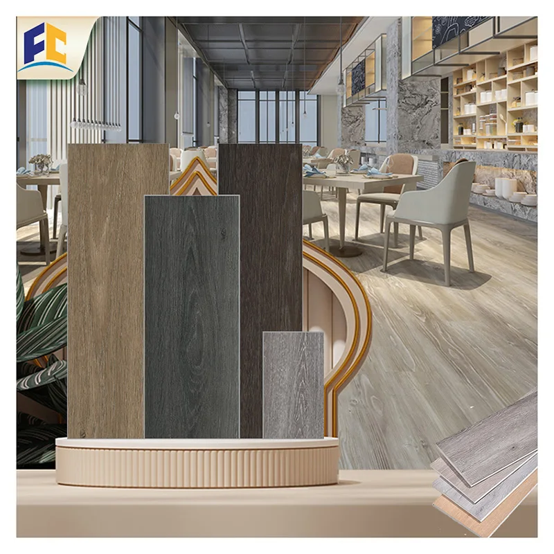 Textured Vinyl Flooring PVC Vinyl Plastic SPC Floor Indoor Residential Use  for Sale Plastic Tiles Carpet/stone/wooden Looking