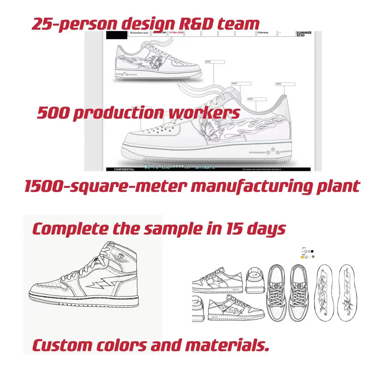 Custom Sneaker Manufacturer Small Orders Genuine Leather Retro Sports Shoes Og Aj Basketball Shoes For Men