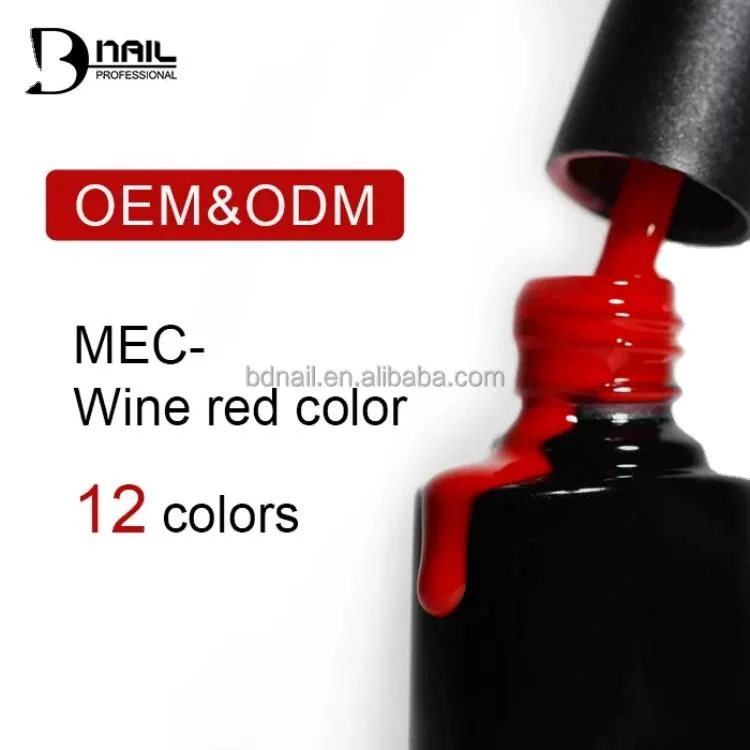 2023 New Fashion Red Glitter With Gold Foil Gel Nail Polish Nail Art Face Glue High Quality Nail Polish