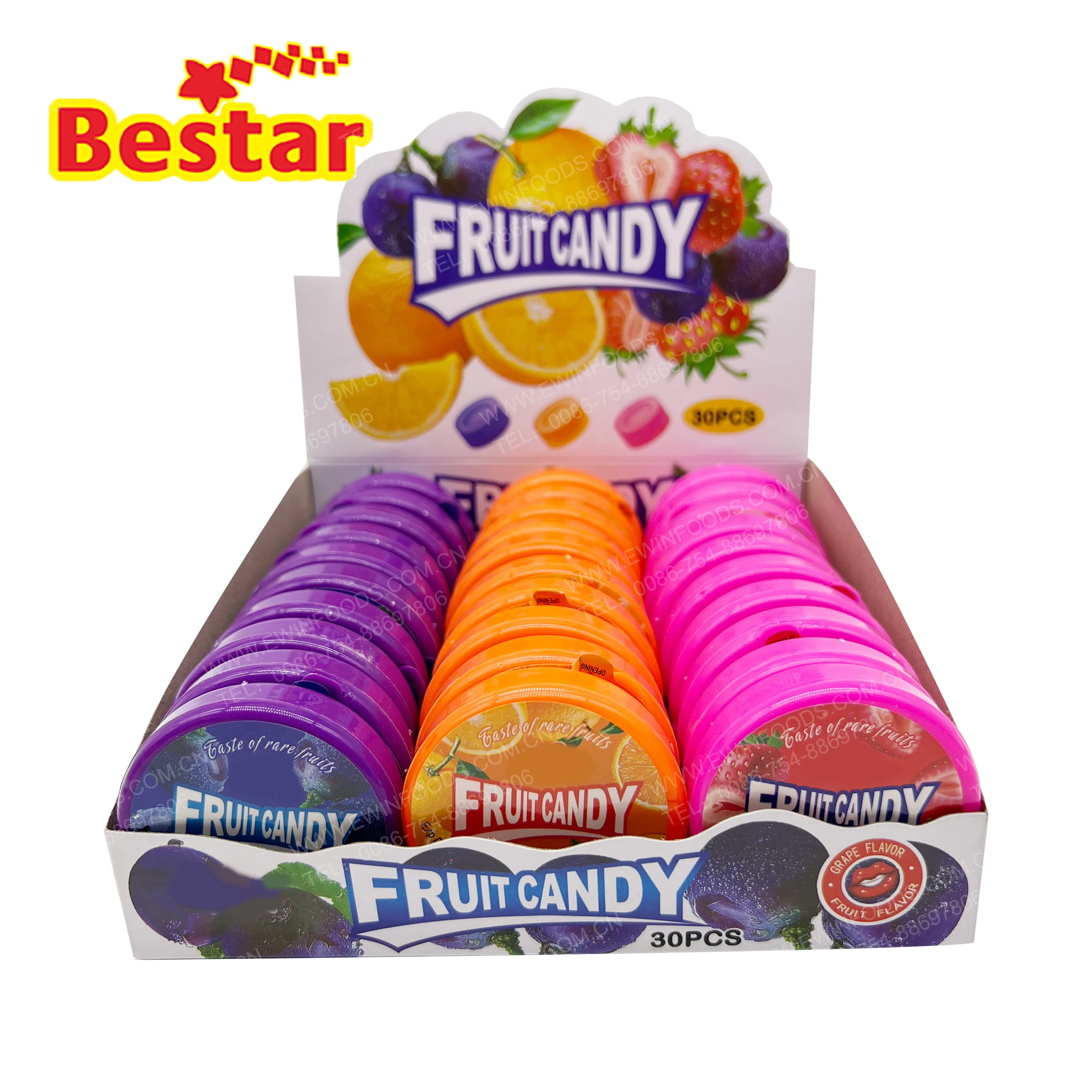 8g fruit flavor hard tablet candy grape strawberry orange flavor pressed candy sweet and candy