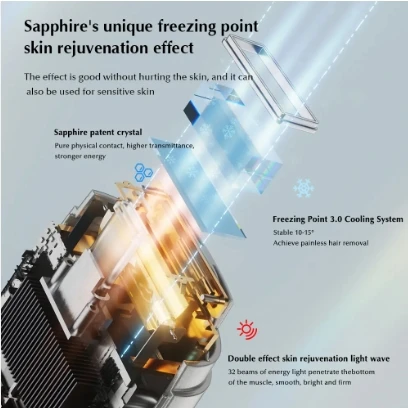 Medical grade IPL laser hair removal Customization Portable ipl sapphire hair removal Handheld laser ipl At Home for sale