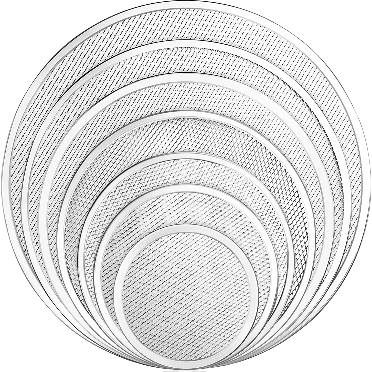 6/8/9/10/12/14 Inch Aluminum Alloy Non Stick Mesh Net Bakeware Accessories Pizza Screen, Baking Tray Cookware Kitchen Tool