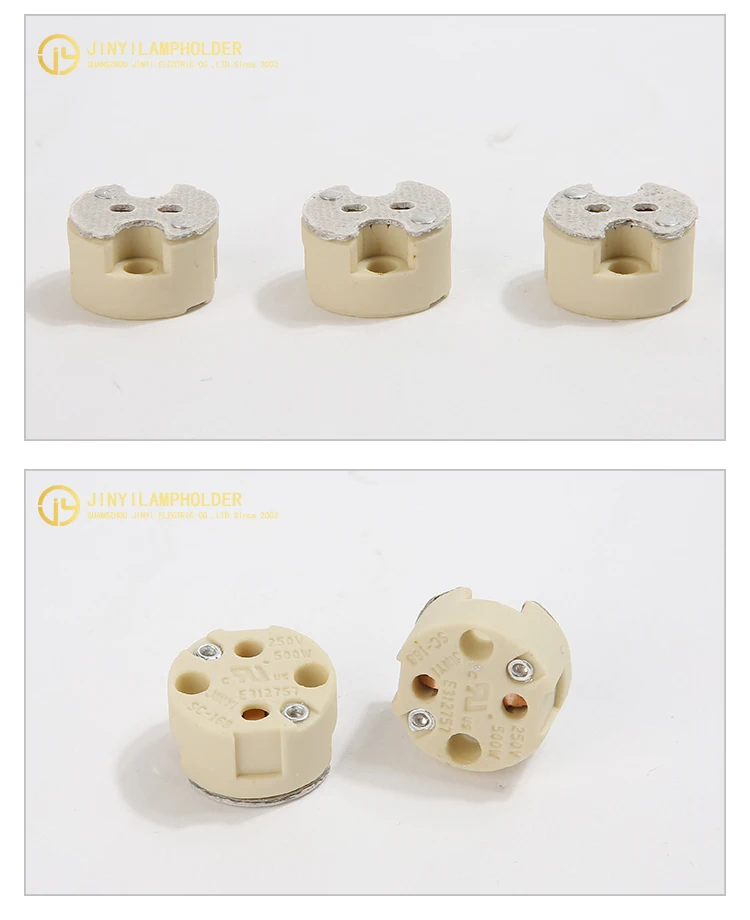 Porcelain halogen  socket for G4 G5.3  g6.35 led bulb 250V 600W led light base Light Accessories gx53 led lamp